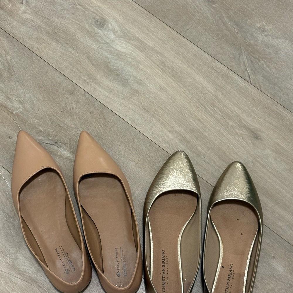 Call It Spring Tan and Gold Loafers